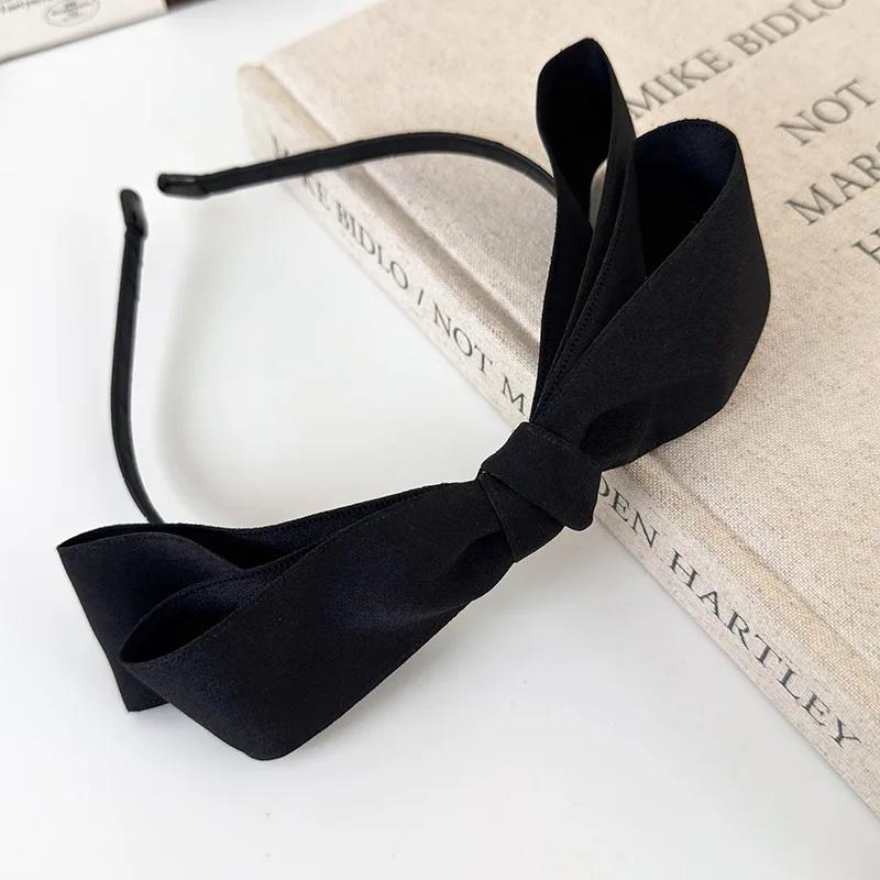 

Большой бант Обруч для волос Девочки Милые Простые Повязки на голову для Женщин Темпераментная Повязка для волос Сатиновая Двойной бант Повязка для волос Модный Головной убор Подарок