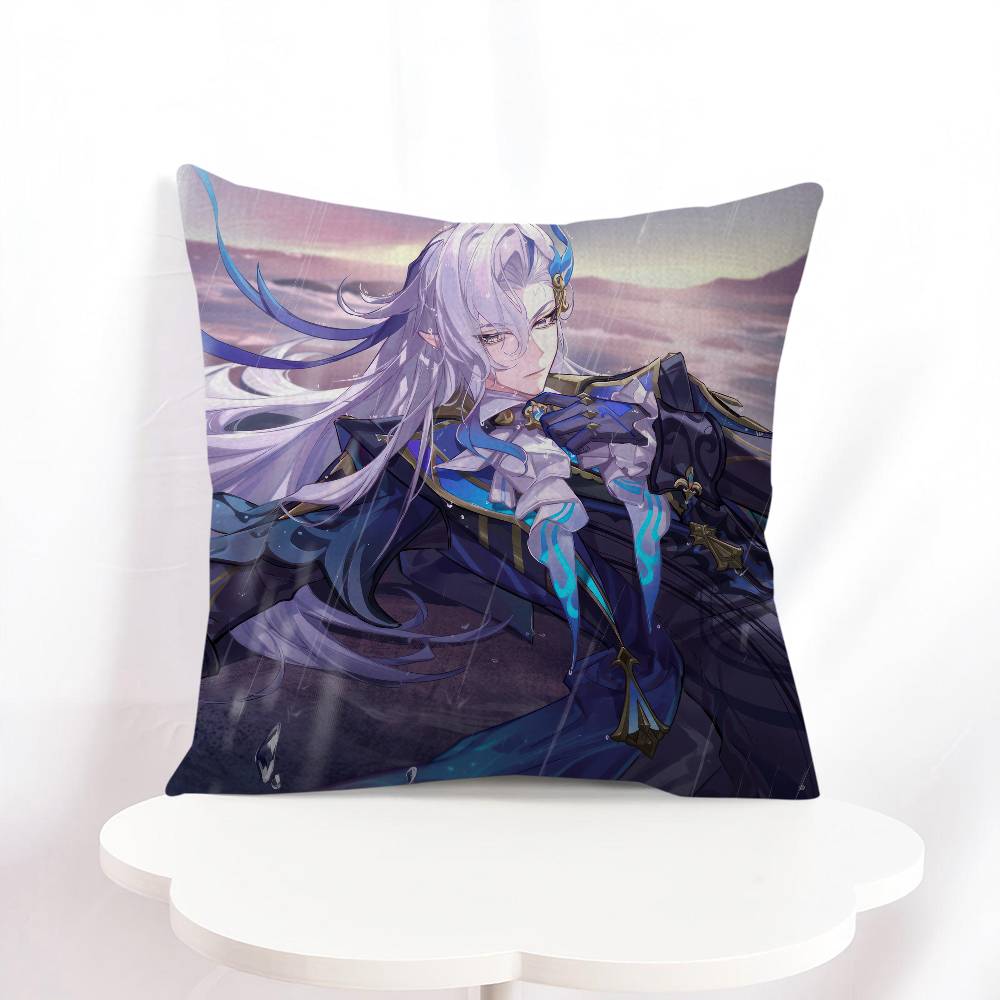 N-Neuvillette Pillow Covers Cartoon Sofa Decorative Home Double-sided Printing Short Plush Cute Cushion Cover