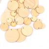 50pcs Round Wooden Circles Natural Discs Blank Signs Crafts Party Hang Tag Cards