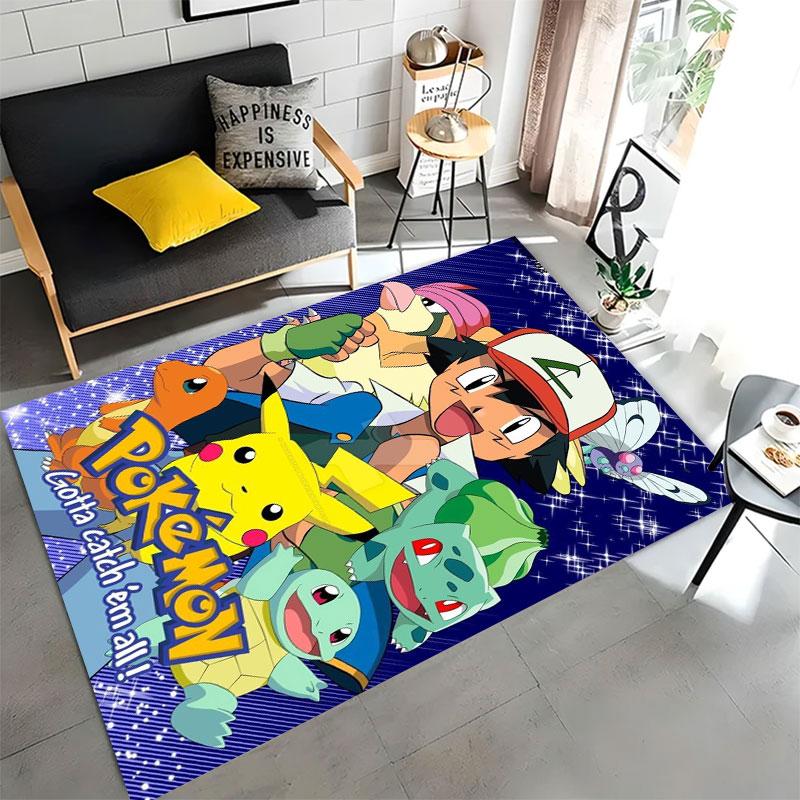 Cute Pokémon Pattern Carpet - Slip-resistant Kitchen and Outdoor Carpet, Home and Bedroom Decoration Items, Birthday Gift