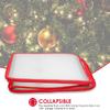 1pc Christmas Ornament Storage Box With 64 Compartments, Snowflake Christmas Ball Storage Containers With Zippered