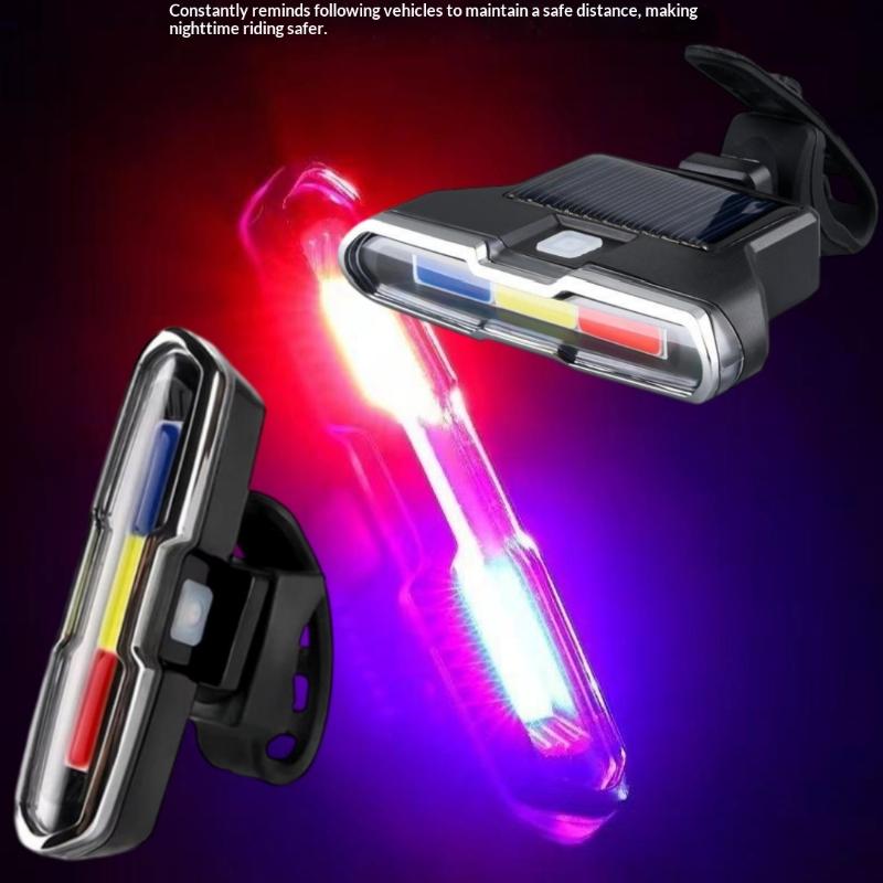 USB Rechargeable LED Bicycle Taillight IP65 Waterproof Rear Light for Mountain Bike Commuting Cycling Safety