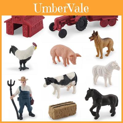 Bauernhofleben Tierfiguren Set PVC Bauernhof Szene Modell Für Kinderspiel und Sammlung