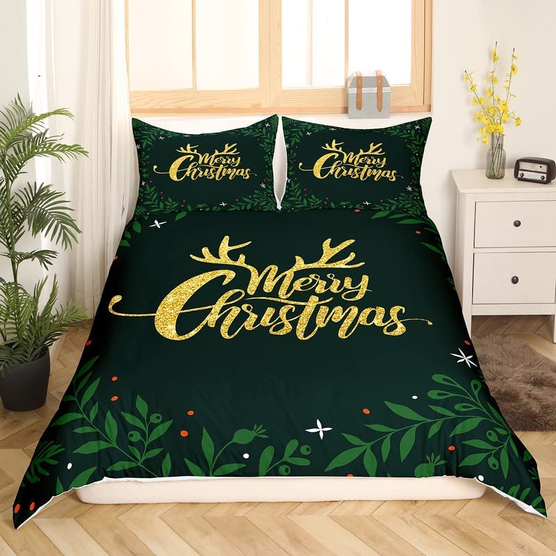 Copripiumino di Natale Set King Queen Full Twin Size per bambini adolescenti adulti Set di biancheria da letto Copripiumino in poliestere con federa