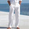 Two-piece Set Men Spring Autumn Mens Casual Outdoor Set Square Neck Long Sleeve Loose T Shirt Elastic Waist Comfort Pants