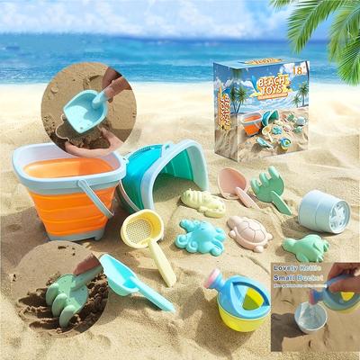 Kids Beach Bucket Toy Set, Unisex Sand Pail Shovel Molds Kit, Perfect Outdoor Backyard Water Play, Great Summer Gift, Birthday