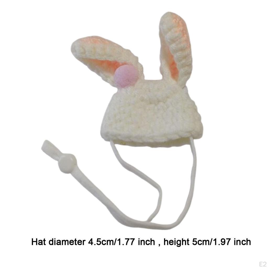 Adjustable Hat for Small Animals, Knitted Headgear Hamsters And Rodents