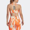Adidas Thebe Magugu Training Classic Three Stripes Fixed Strap Sports Bra Women Underwear Orange HN7865