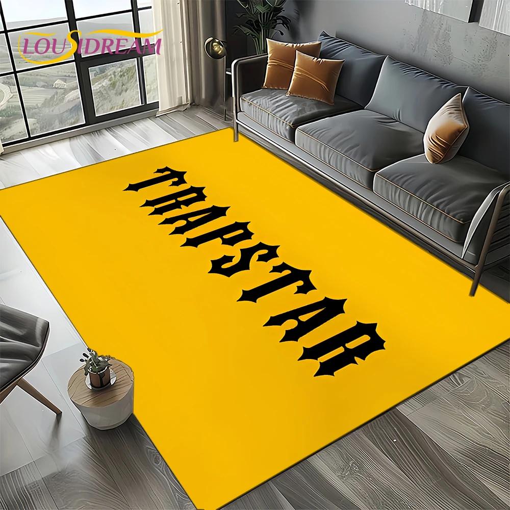 3D Fashion Trapstar London Logo Carpet Rug for Bedroom Living Room Home Sofa Decoration,Children Game Large Decor Floor Mat Gift