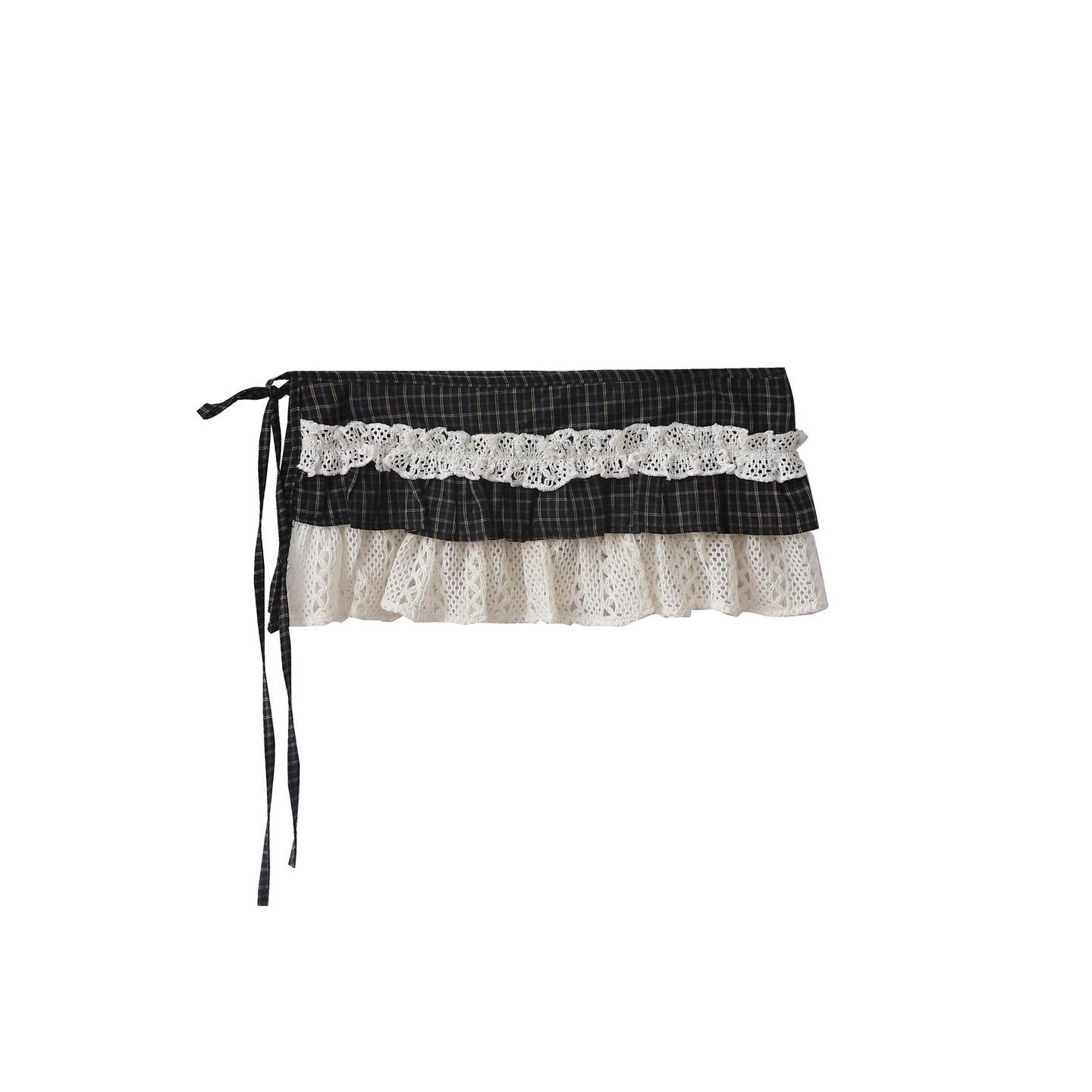 

Аутентичная американская ретро клетчатая многослойная юбка с оборками и шнуровкой для женщин One size