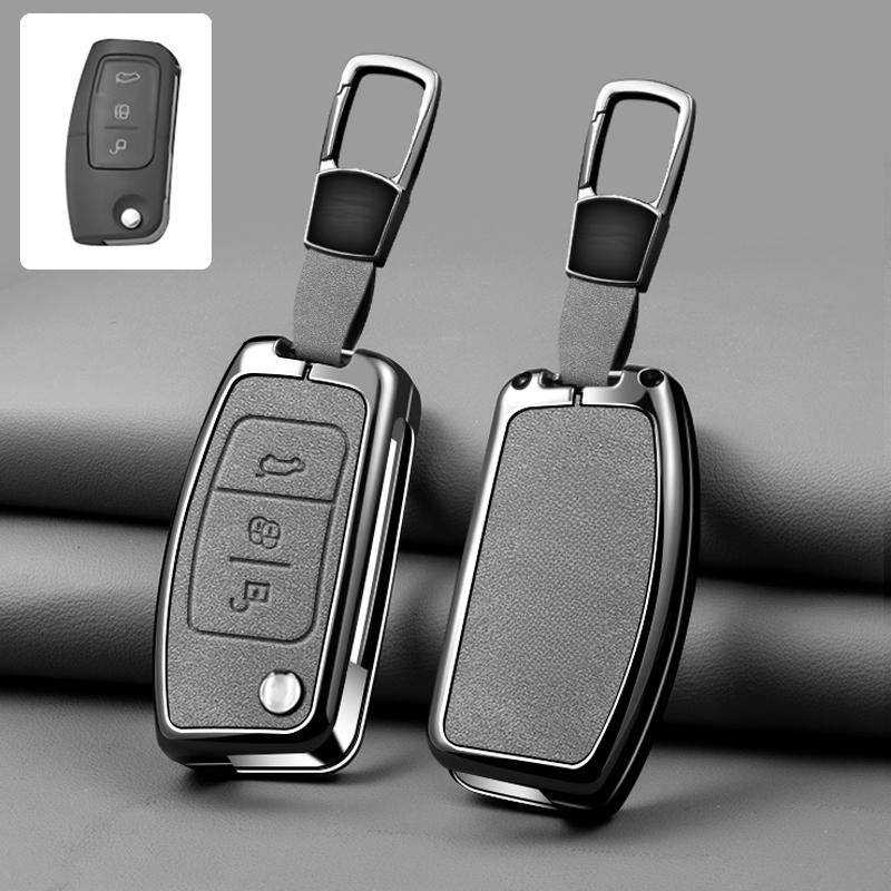 For Ford Focus 2 Mk2 Fiesta Mondeo Galaxy Falcon Territory Ecosport Kuga Escape Car Key Case Cover Shell Keychain Accessories
