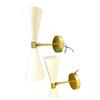1950er Mid Century Modern Messing Italienische Wandleuchte Stilnovo Wandleuchte