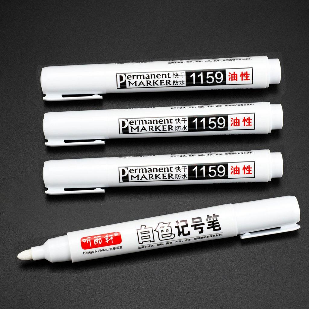 2 Stück Metall Weißer Marker Stift Ölig Wasserdicht Kunststoff Gel Stift Schreiben Zeichnen Graffiti Stift Schreibwaren Notizbuch