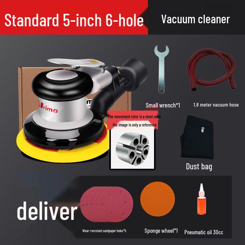 Handheld Air Grinder: Pneumatic Sandpaper Machine for Dry Grinding, Car Waxing & Polishing