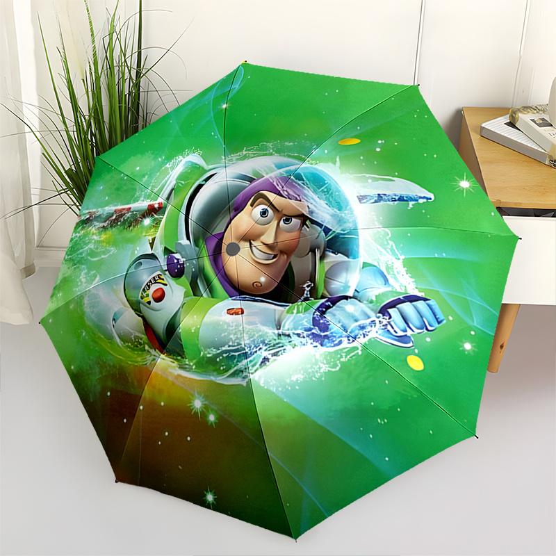

Disney Buzz Lightyear, Disneyland Paris Automatic Open/Close Umbrella - Cute Umbrella with Cute Design, Portable 3-Fold Compact Umbrella for