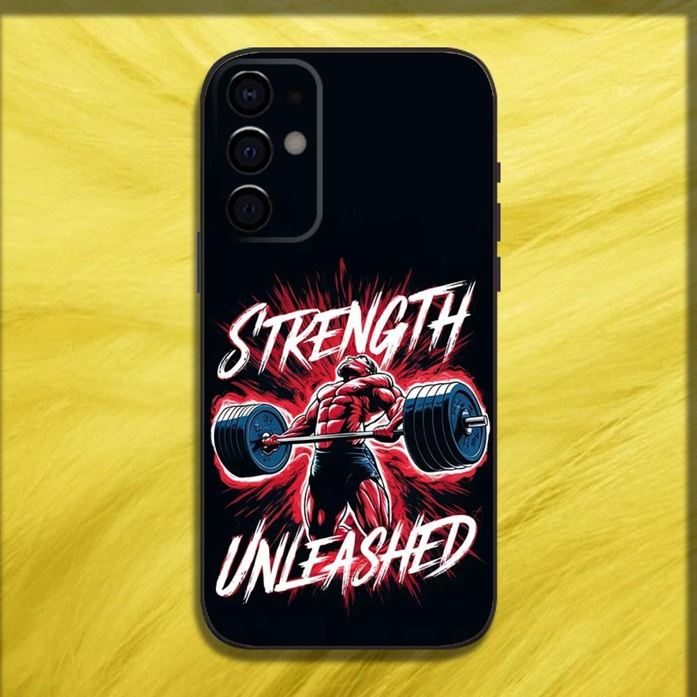Bodybuilding Gym Fitness Phone Case For Samsung S24,S21,S22,S23,S30,Ultra,S20,Plus,Fe,Lite,Note,10,9,5G Black Soft Shell