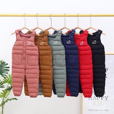 Winter Herfst Kinderen Dons Katoenen Overalls Meisjes Dikke Broek Baby Jongens Warme Jumpsuit Outdoor Joggingbroek Kinderen Ski Dons Overalls