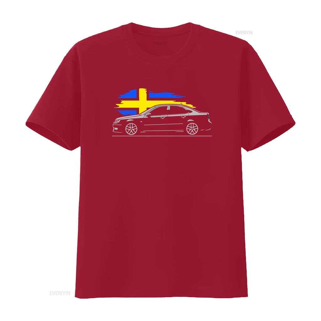 T Shirt for Saab 9 3 Aero Fans Turbo 3x 1 8t 2 0 V6 Classic Swedish Sportscar Print vintage Washed Slightly streetwear