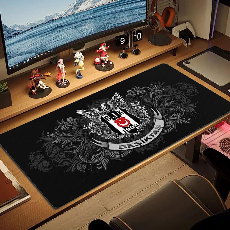Besiktas Gymnastics Club Large Size Mouse Pad Large Gaming Table Cushion Non-slip Laptop Tablet Big Mousepad XXL Mat Mini PC Playmat With Lock Edge