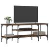 VidaXL TV Cabinet Smoked Oak 121x35x45 Cm Engineered Wood and Iron 831805