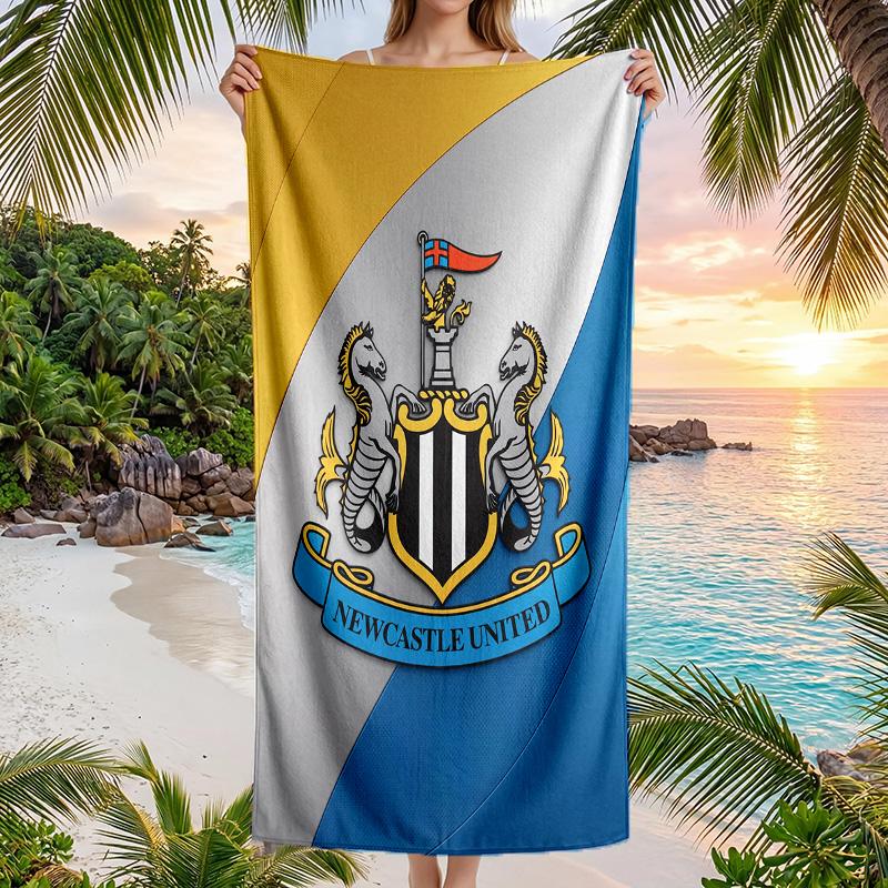 Asciugamano da Spiaggia Calcio Newcastle United Morbido Microfibra Asciugamano Estivo Asciugatura Rapida Assorbente per Spiaggia Piscina Viaggio