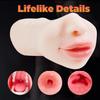 3 In 1 Pocket Pussy Male Masturbators Sex Doll with Realistic Textured Mouth Vagina and Tight Anus Masturbator Deep Throat Oral Adult Sex Toys
