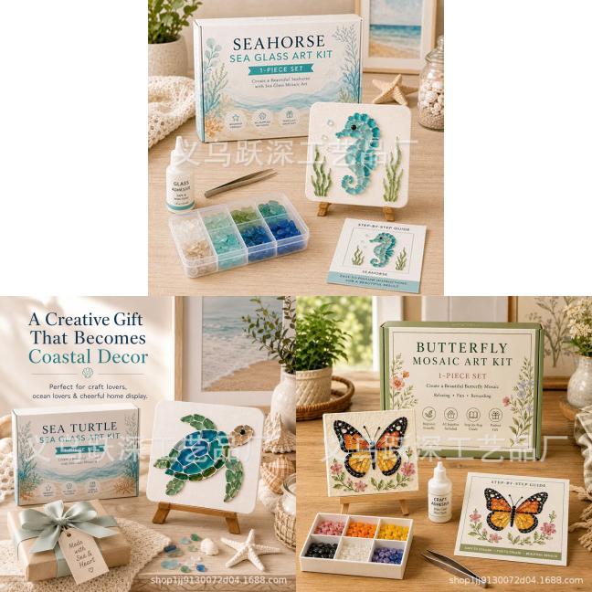 Kit Vita Marina e Natale con Creature Marine Acriliche Artigianali per Arredamento Casa e Regalo