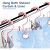 Shower Curtain Hooks Rings, Rust Resistant Metal Double Glide Shower Hooks Rings for Bathroom Shower Rods Curtains, Set of 12 Hooks