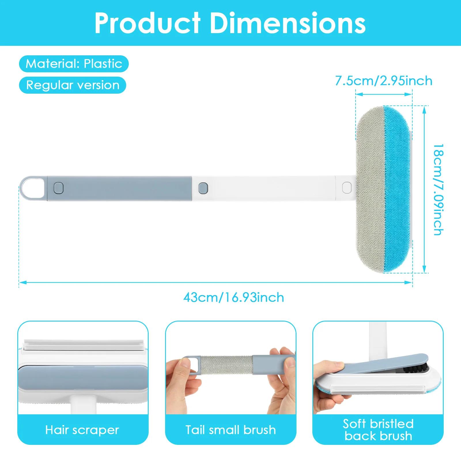 

Long Handle Pet Hair Remover Brush 43/59cm Manual Lint Cat Dog Hair Cleaning Tools Pet Supplies for Carpet Sofa Bed Hair Remover