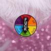 Cartoon Inspired Decorative Brooch With Dynamic Rotating Arrow And Alphabet For Mens And Wear Womens