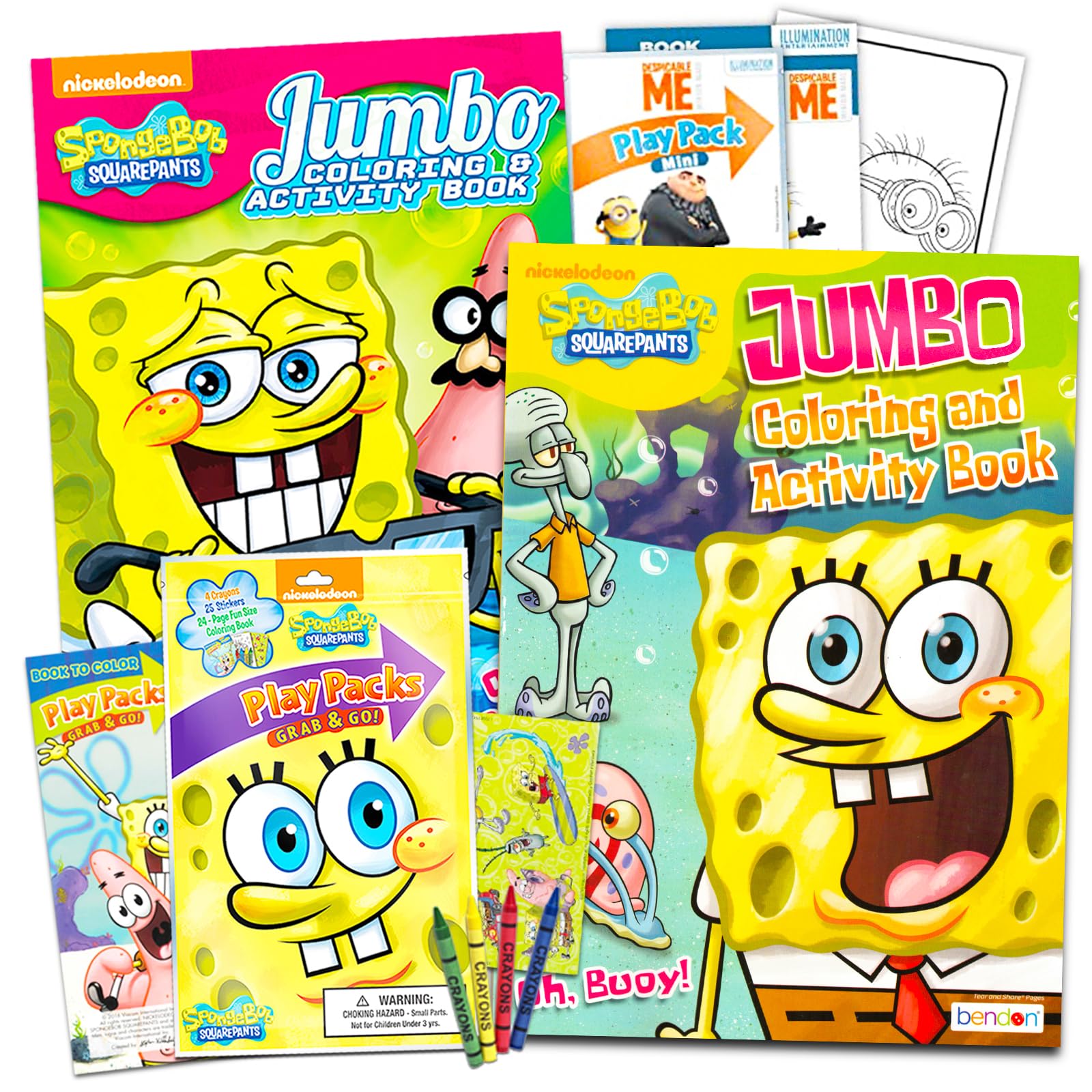 

Раскраска SpongeBob SquarePants с наклейками и играми (3 шт.)