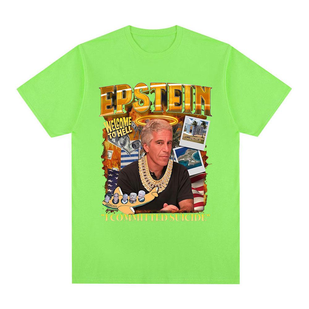 

Смішна графічна футболка з Джеффрі Епштейном Чоловіча Жіноча Модна Вінтажна Футболка з Коротким Рукавом 100% Бавовна Повсякденні Літні Футболки Топи M