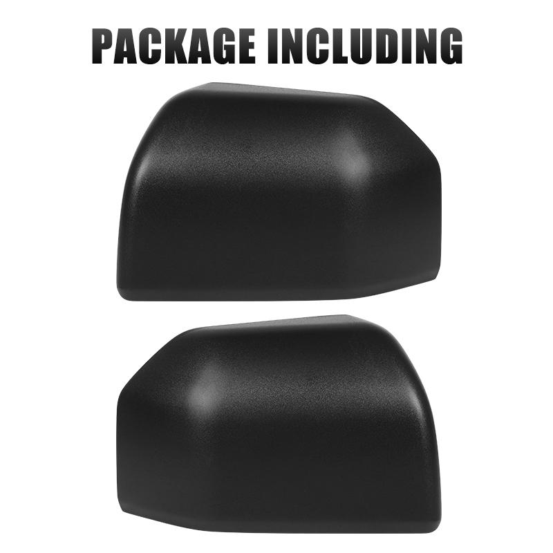 Raer Mirror Covers Cap For Ford F-150 Pickup Truck 2015 2016 2017 2018   Texture Black/Glossy Black Left Right Replace