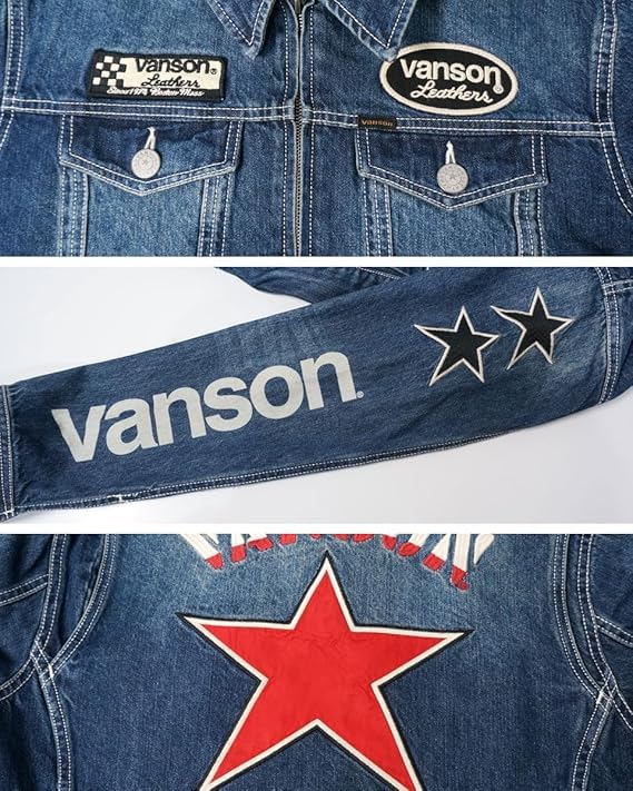 VANSON One Star Embroidered Jumpsuit for Men, Workwear, Nvao-2401 (XXL, Indigo)