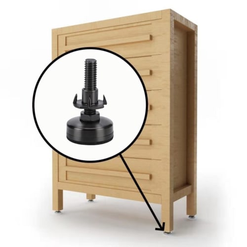 HOTQ Furniture Fixing Legs, Furniture Adjuster Leveling Feet, Leveling Pads for Table Legs, Adjusting Bolts, Set of 4