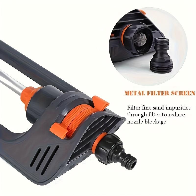 1 Stück Automatischer Oszillierender Rasensprenger, Kunststoff Gartenbewässerungssprenger mit Verstellbarer Düse, Geeignet für Rasen, Blumenbeet und GartenbewässerungC