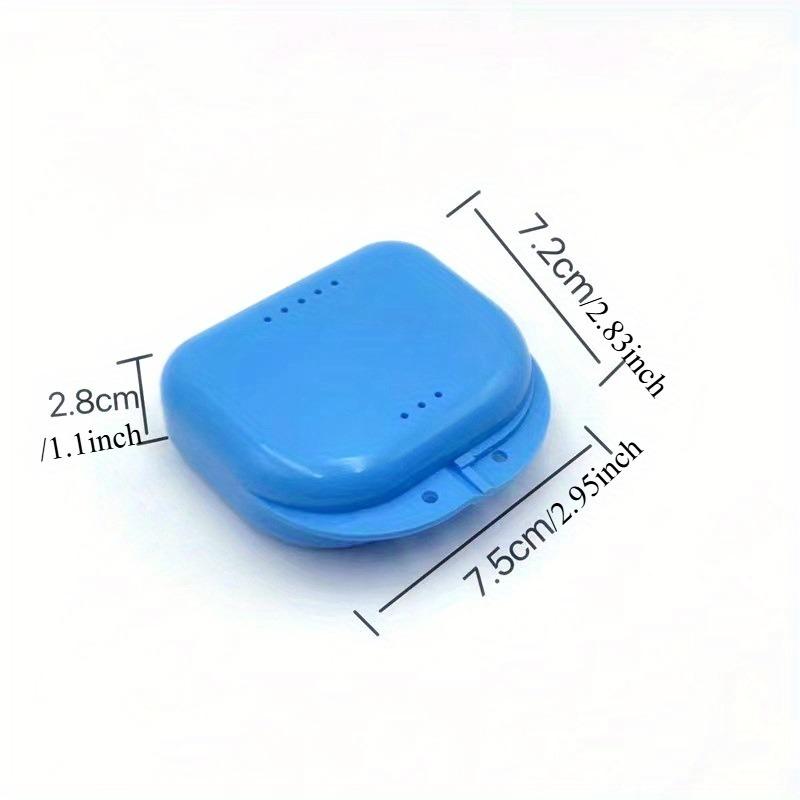 Portable Colored Fake Teeth Storage Boxes Tooth Retainer Mouth Guard Denture Storage Plastic Box Oral Household Hygiene Supplies.