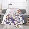Nekopara Anime Otaku Blankets Fleece Decoration chocola vanilla Portable Super Soft Throw Blanket Bedding Couch Bedding Throws