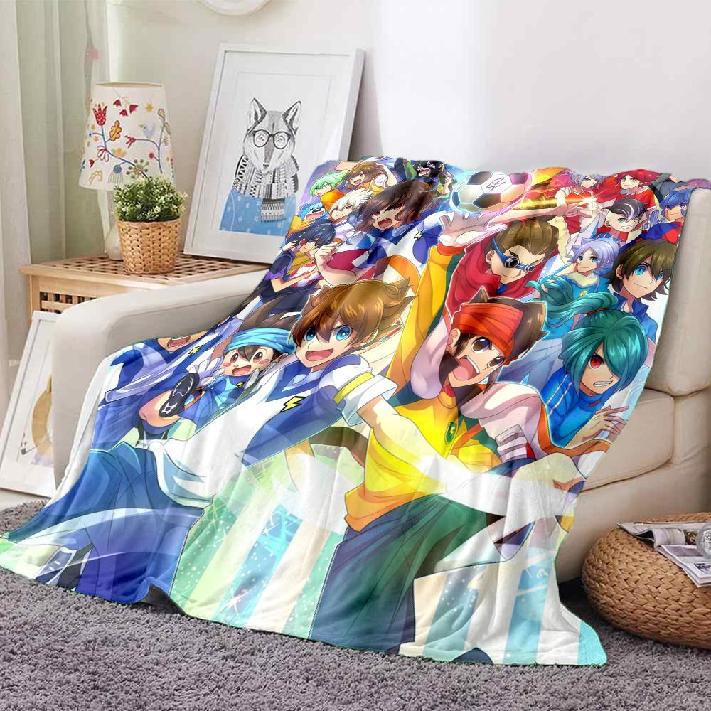 Koc Flanelowy Inazuma Eleven, Wysoka Jakość, Wygodny na Wszystkie Pory Roku, Wystrój Domu, Ciepło i Komfort