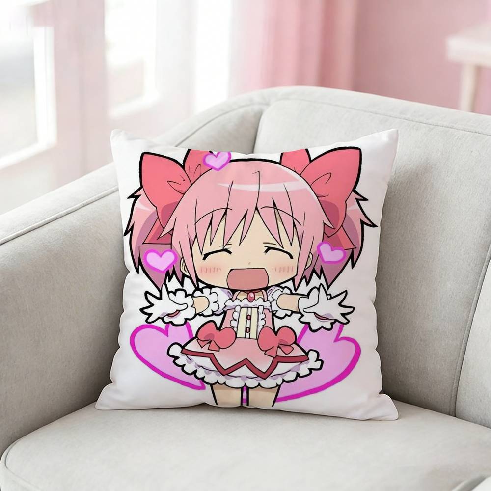 PPuella MMagi Madoka MMagica Pillow Case Pattern Printed Pillowcase For Living Room Sofa Cushion Cover