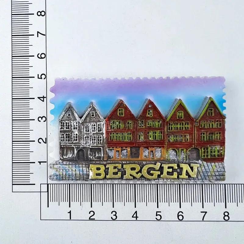 Norway Fridge Magnets Bergen Travelling Souvenirs Fridge Stickers Home Decor Wedding Gifts Message Board Magnetic Stickers