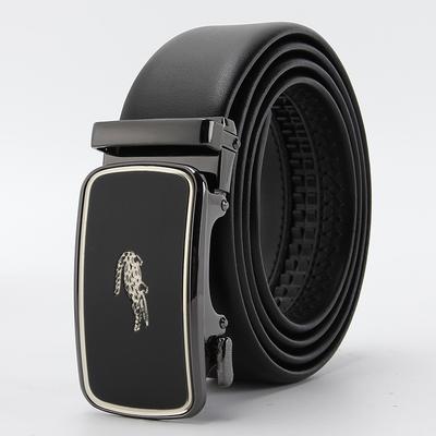 Men's Cowhide Belt  Automatic Buckle Genuine Leather Two Layer Cowhide Business and Casual Belt