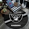 Custom Name,Las Vegas Raiders pattern round rug,Carpet Rug for Living Room Bedroom Playroom ,Non-slip Floor Mat,Holiday Gifts and Birthday Gifts.
