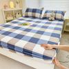 Fitted Sheet Single Piece Washed Cotton Non-Slip Brushed Mattress Cover Mattress Protector for Student Dormitory