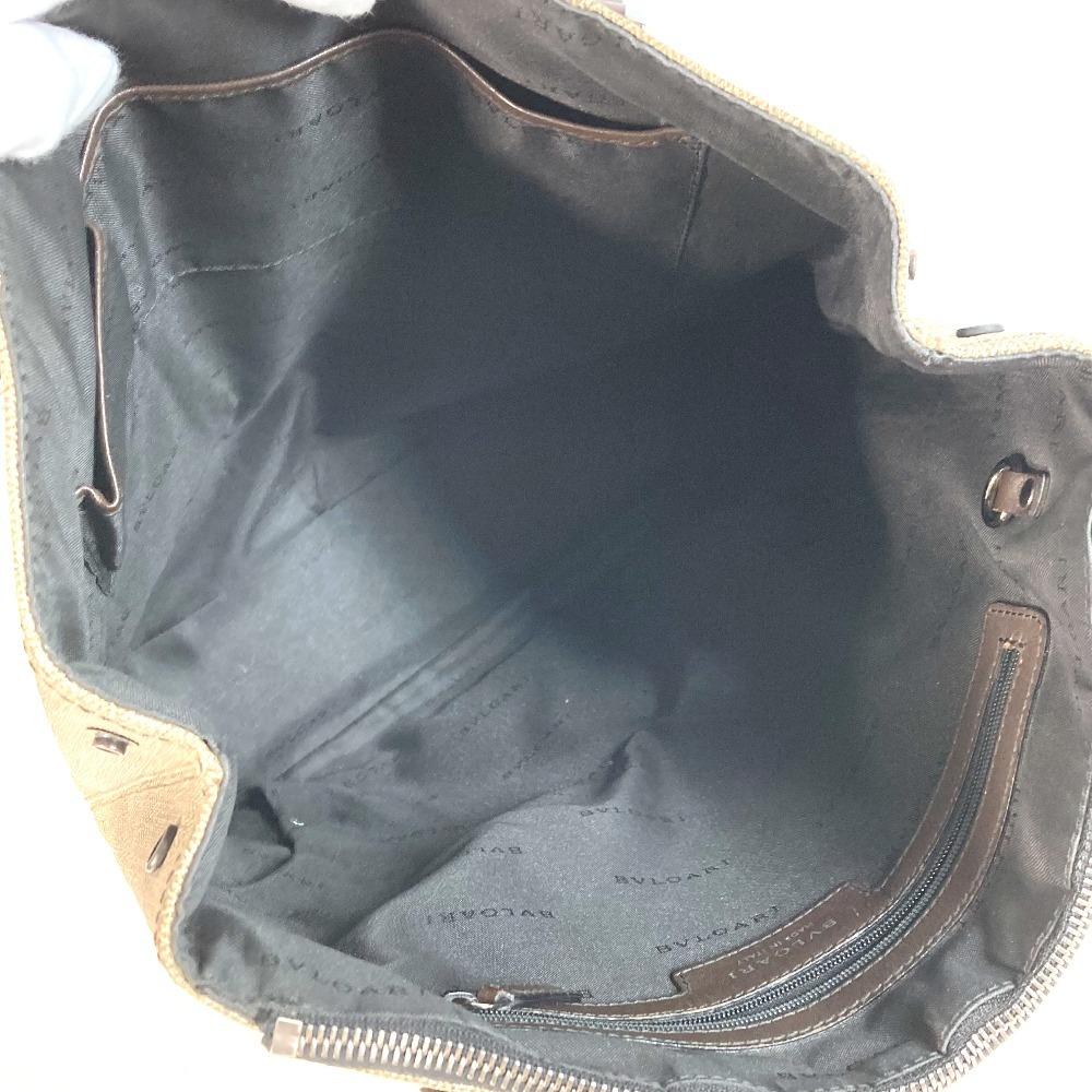 BVLGARI Weekend Logo Vertical Tote Bag Shoulder Bag PVC/Leather gray/Black