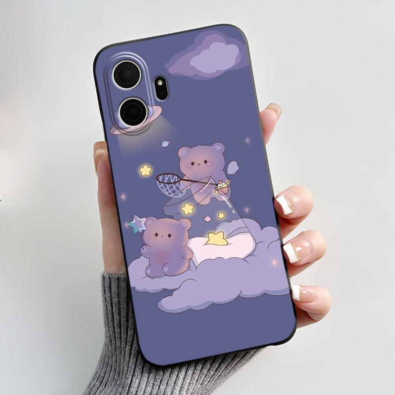 Süße Hülle für TCL K70 5G/TCL K70 SE (T453D) Hülle Case Druck Schale Schutzhülle Weiches Silikon Cartoon Handyhülle Coque