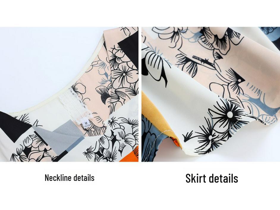 Exquisite High-End Autumn Short-Sleeve Dress for Women