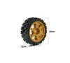 SHEAWA 110 RC Car Tires and Wheel Rims (4 Pieces) Accessories Compatible with Kyosho FW06, Tamiya TT01TT02, XV-01, Etc.
