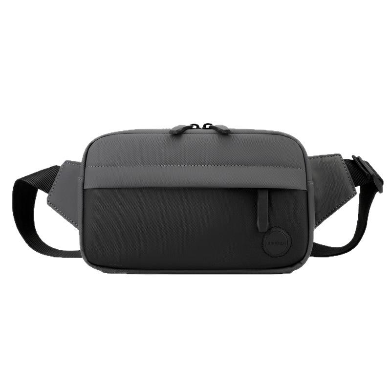 Men's diagonal span chest bag contrasting color shoulder bag outdoor leisure high-end fanny pack men's trendy brand