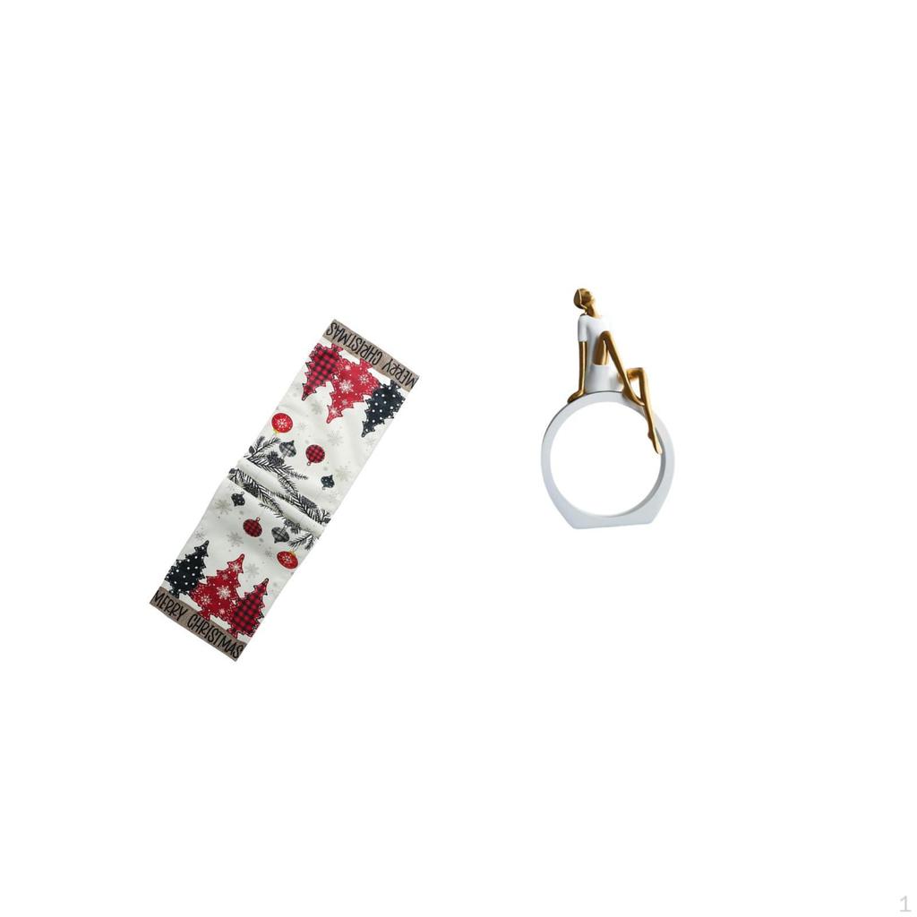 Festive Winter Table Runner with Girl Figurine Women Statue Centerpiece for Holiday Coffee And